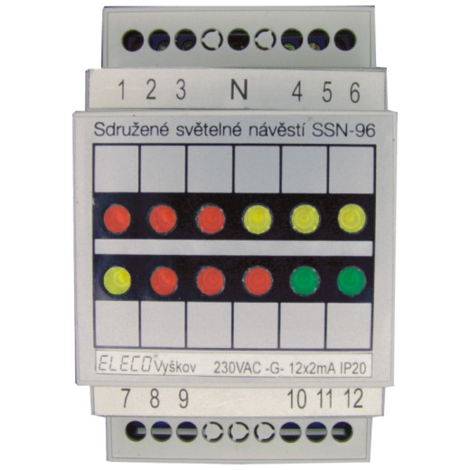 SSN-DIN-96 Sdružené světelné návěstí